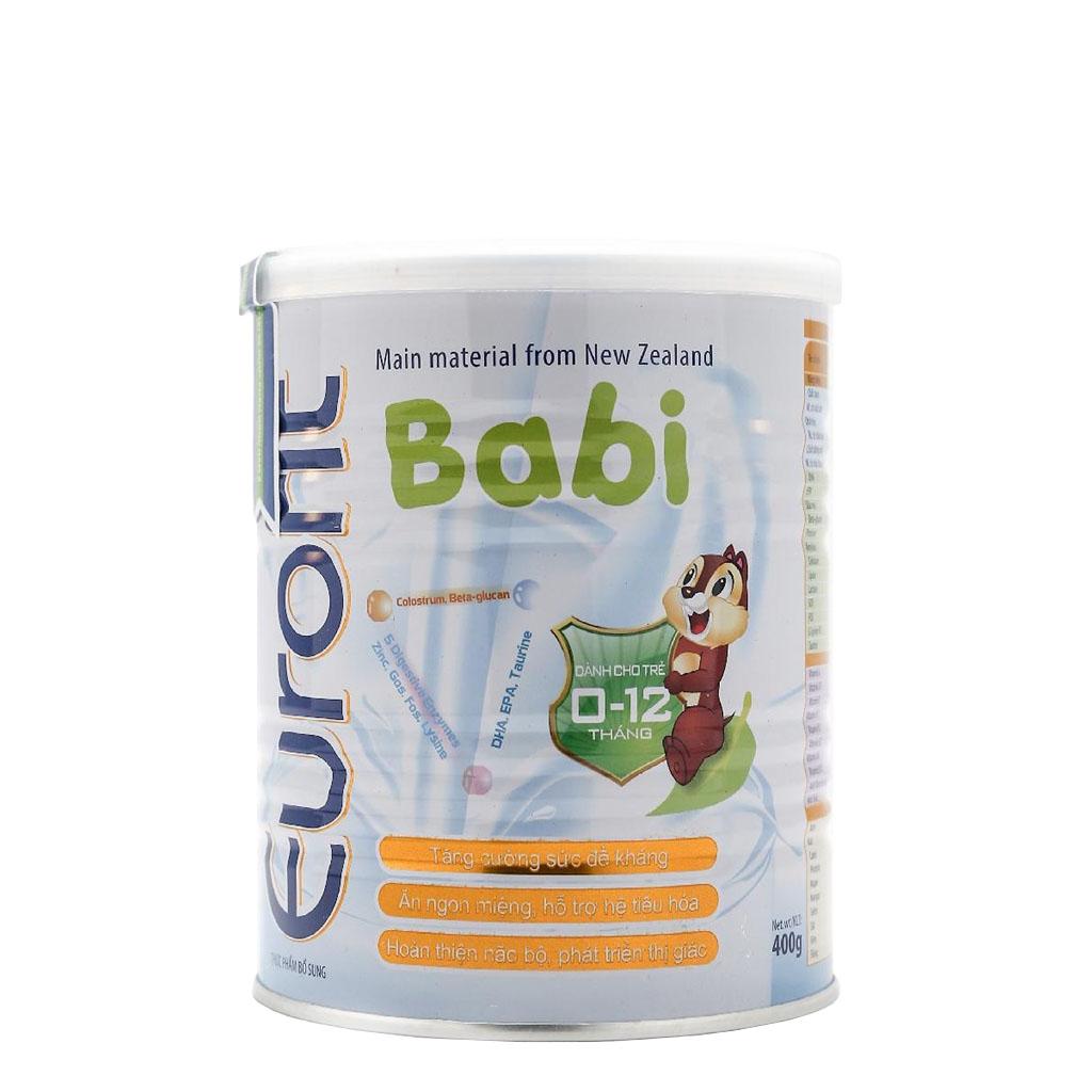 Sữa Bột Eurofit Babi Hộp 400g (Cho trẻ từ 0~12 tháng tuổi)