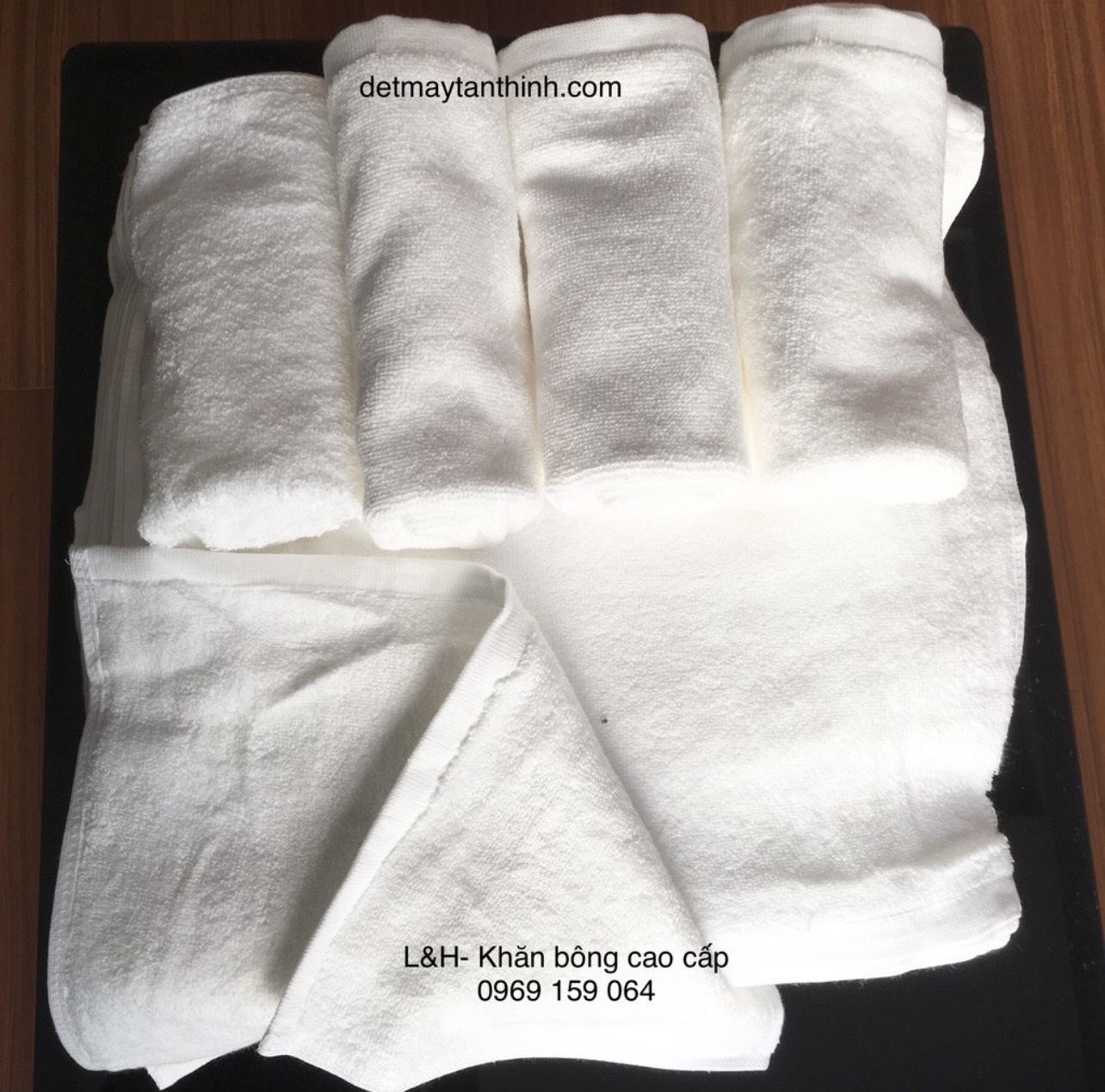 Khăn mặt cotton trắng, KT 30x30cm