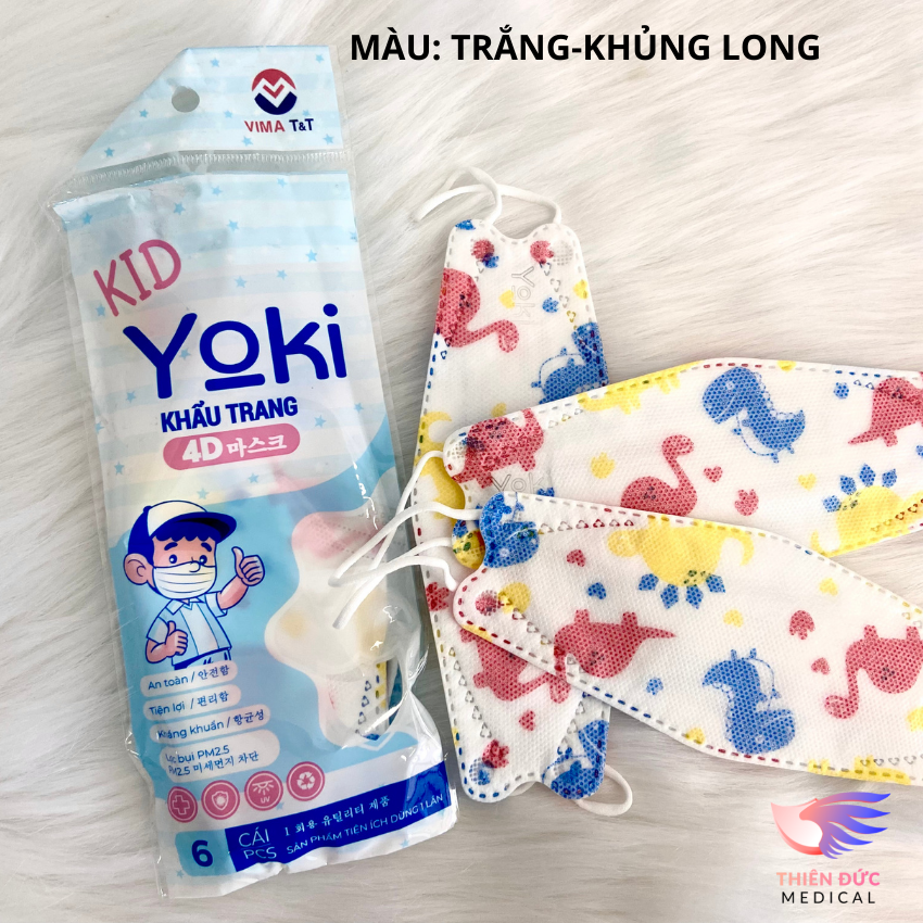 Bịch 6 Khẩu Trang YOKI Trẻ Em Chống Bụi Cho Bé