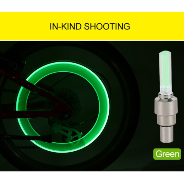 Đèn LED gắn van bánh xe đạp xe hơi có pin mẫu tạo hình đầu lâu