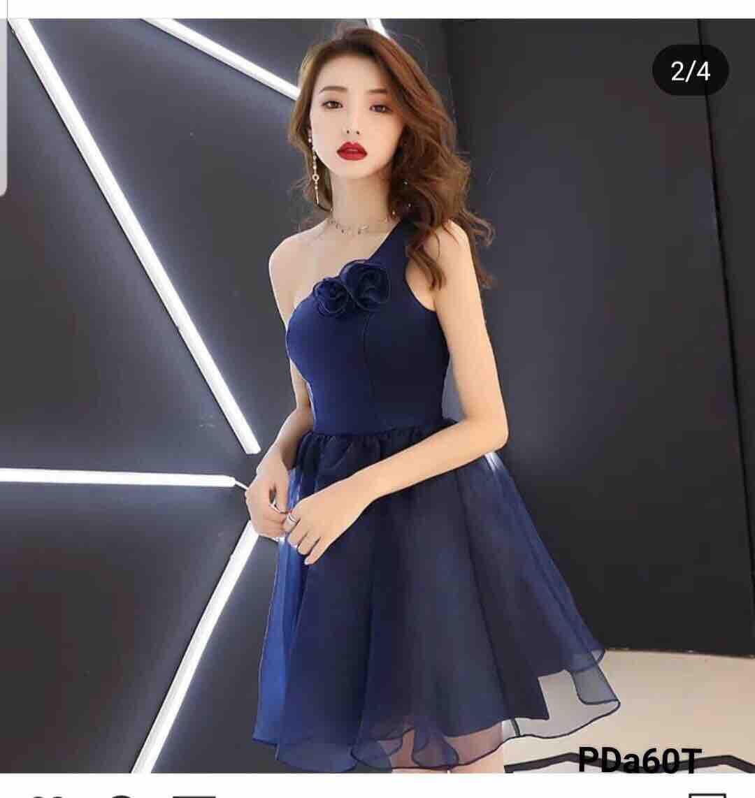 HOT Đầm xoè phối lưới đính vai hoa