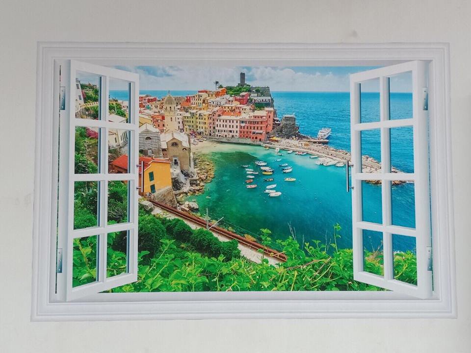 3 Binbin CS 81 sea window 3D wallpaper no color fading