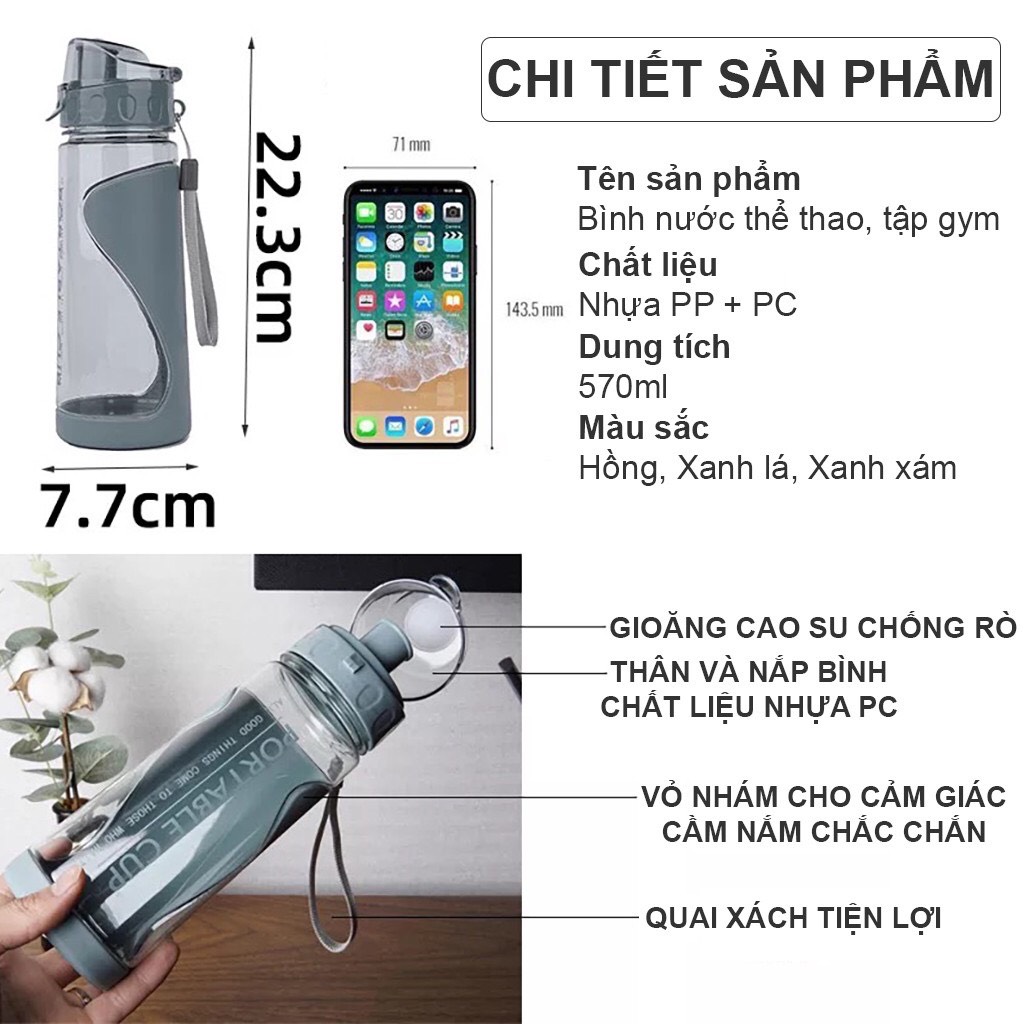 Bình nước - Bình nước thể thao 570ml
