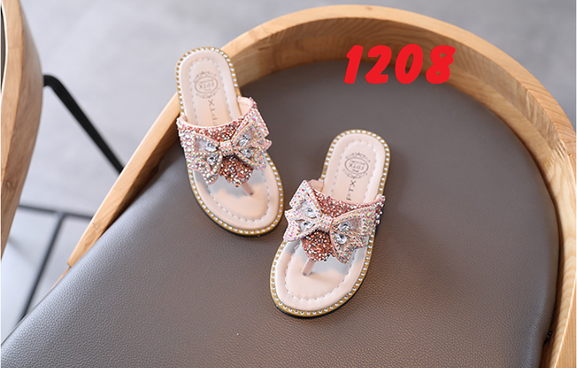 Dép kẹp đính đá 1208 cho bé