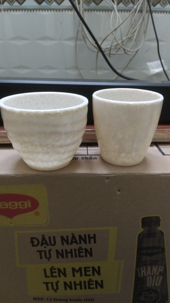 Ly uống nước,trà nhựa Melamine vân đá trắng