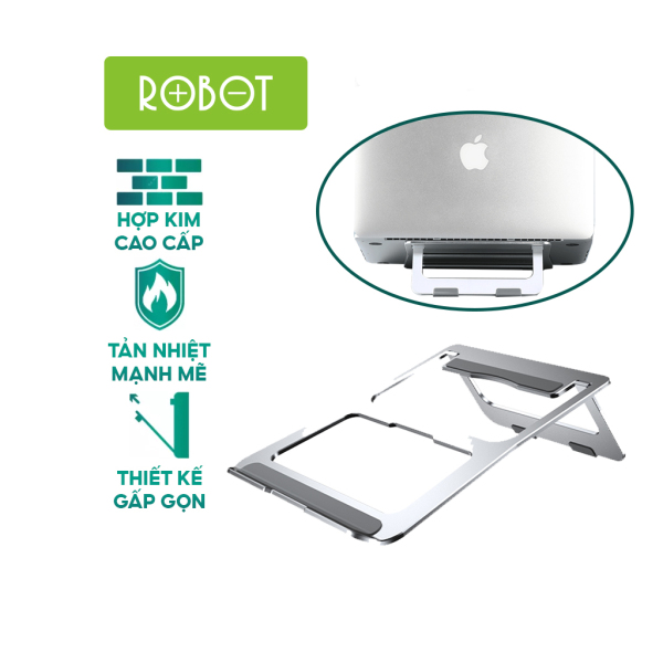 Bảng giá Giá đỡ laptop Robot RT-LS01  đa năng dễ dàng gấp gọn giá đỡ laptop hợp kim nhôm cao cấp phù hợp nhiều dòng laptop l hàng chính hãng Phong Vũ
