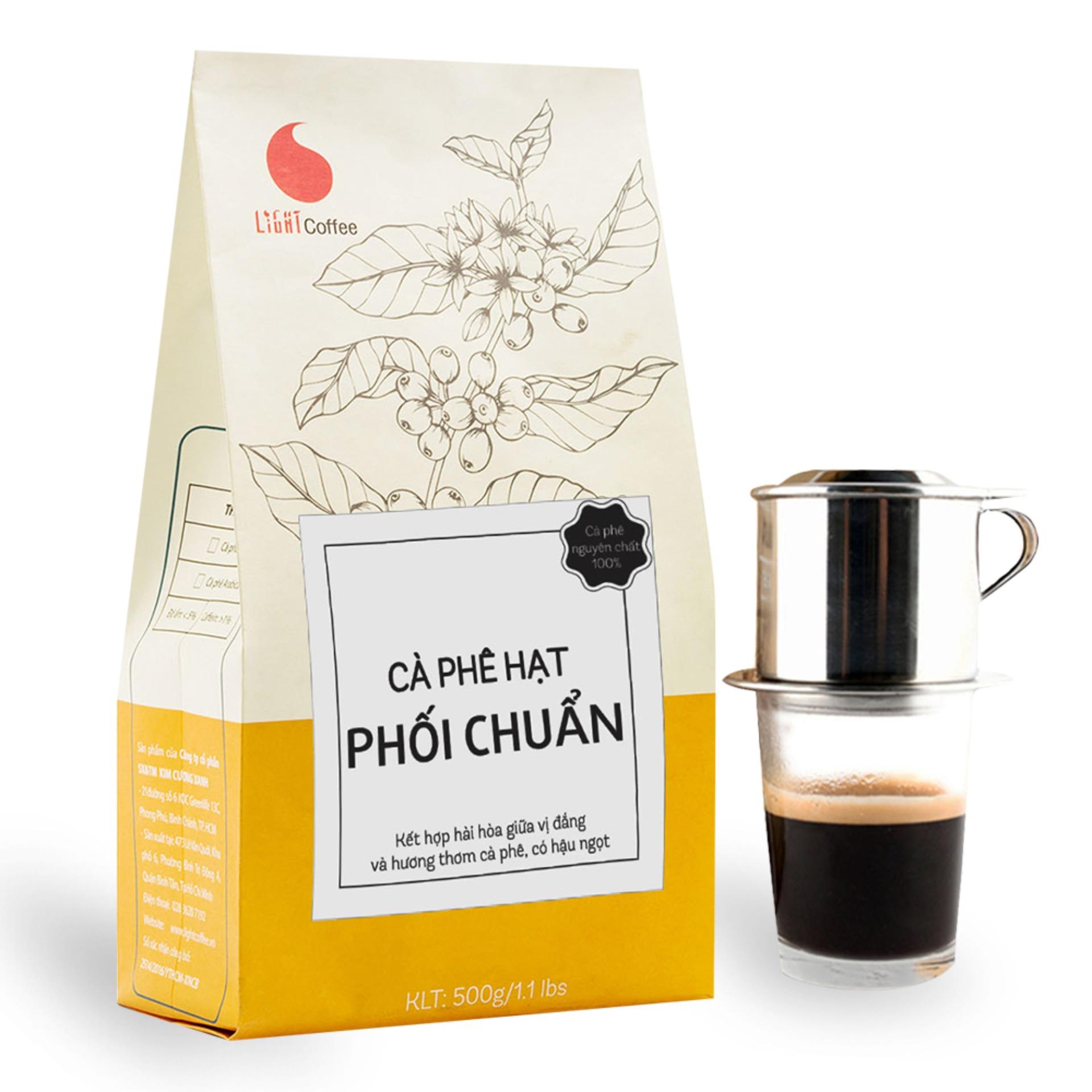 Light Coffee - Cafe hạt rang nguyên chất 100% - Phối chuẩn - 500gr