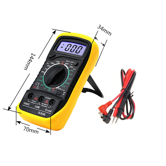 [HCM]Đồng Hồ Đo Vạn Năng XL830L (Vàng Đen)