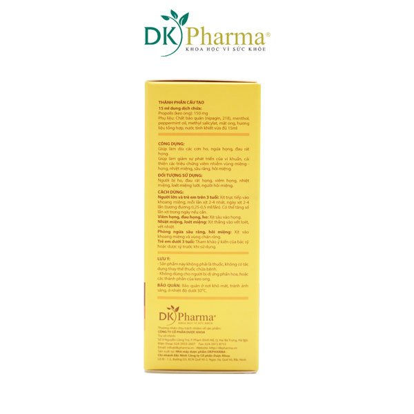 Xịt họng giảm ho keo ong Propobee Spray (Lọ 15ml)