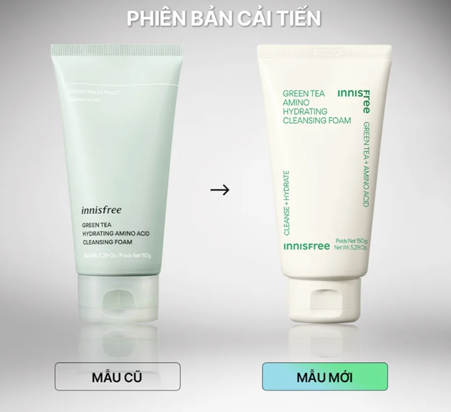 Sữa Rửa Mặt Chiết Xuất Từ Trà Xanh Innisfree Green Tea Foam Cleanser 150ml (mẫu mới)