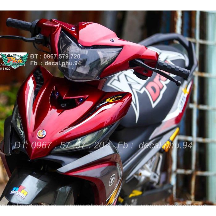 Tem rời Exciter 135 Lc đỏ đen (X) - mẫu mã đa dạng - chi tiết sắc nét - nhận làm Tem rời theo yêu cầu