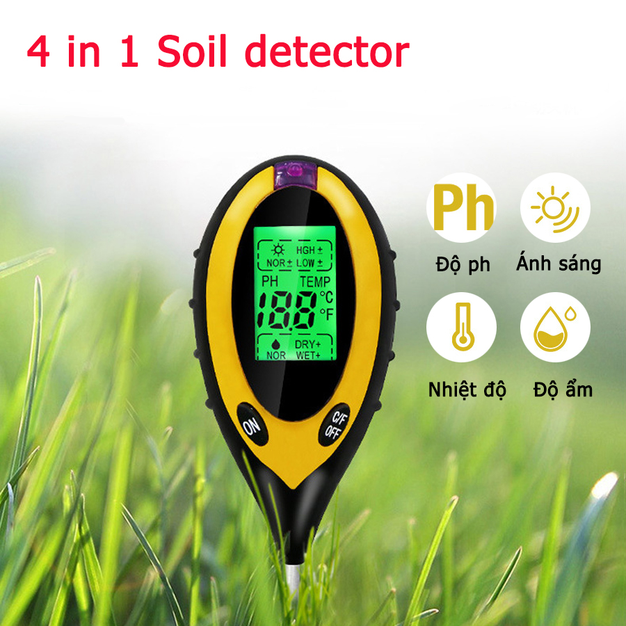 Máy đo đất, thiết bị đo PH đất 4-1 máy đo đất chính xác cao