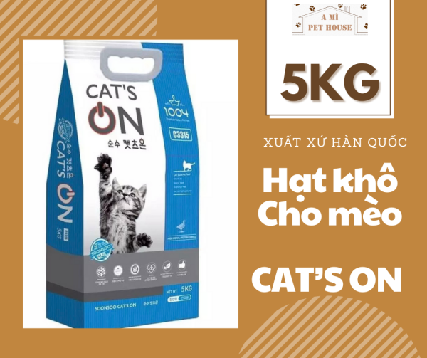 Túi 5kg thức ăn cho mèo Cat’s On | Hạt khô Cat On