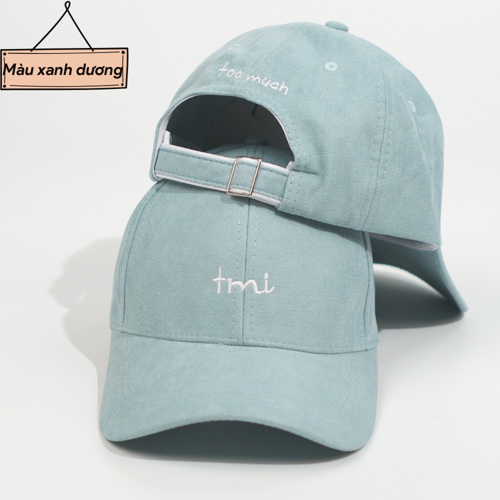 Mũ lưỡi trai nhung - Nón kết thêu chữ Memorie phong cách Ulzzang form unisex nam nữ