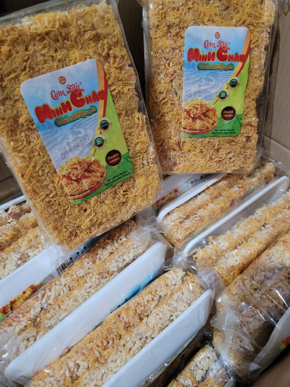 Cơm cháy chà bông - cơm sấy minh châu - gói 250gr