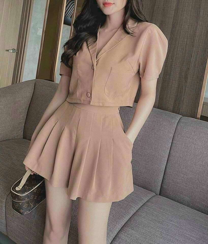 set bộ giả vest ,quần xếp ly