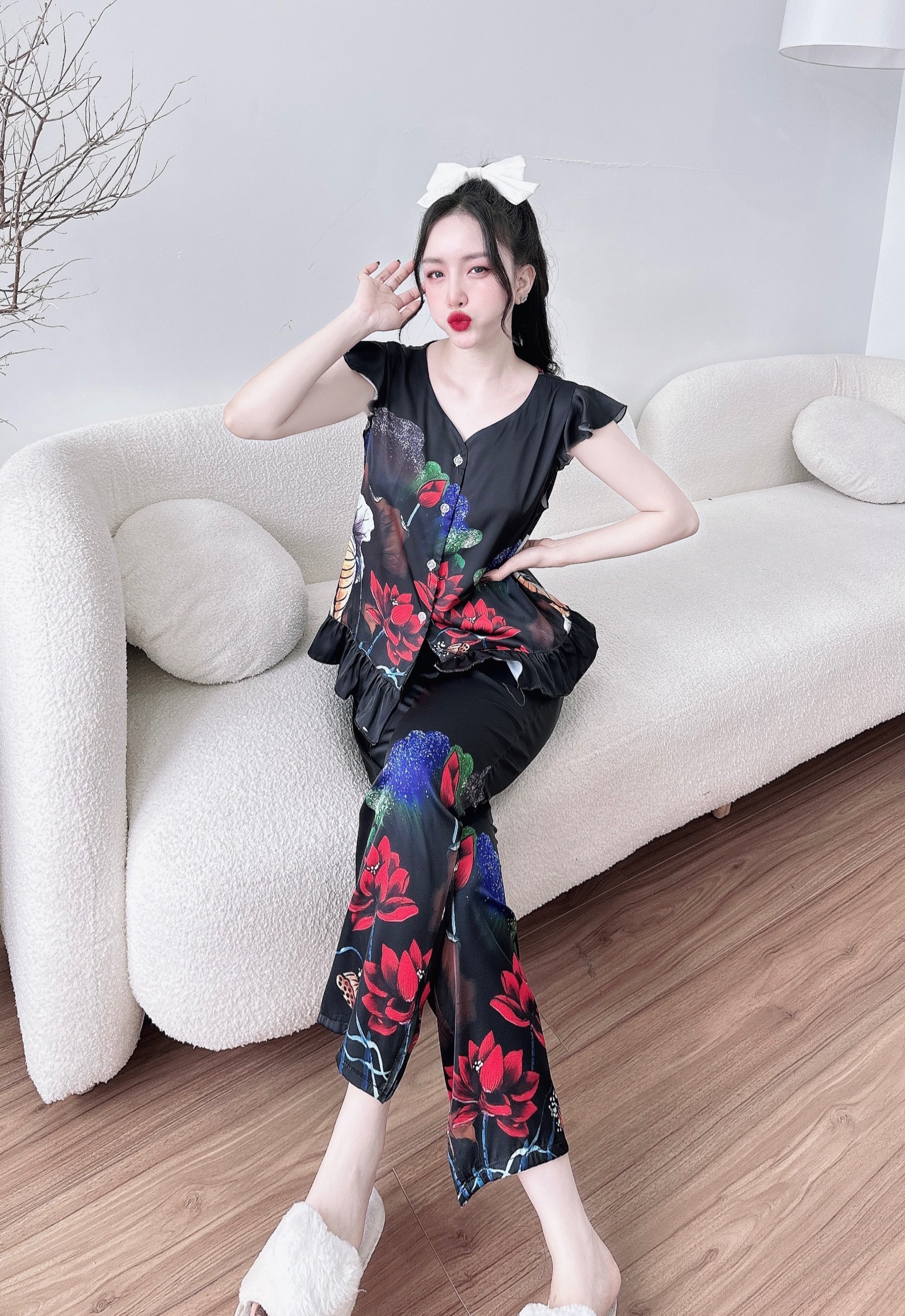 BỘ LỤA TNQD BÈO VAI THIẾT KẾ CAO CẤP