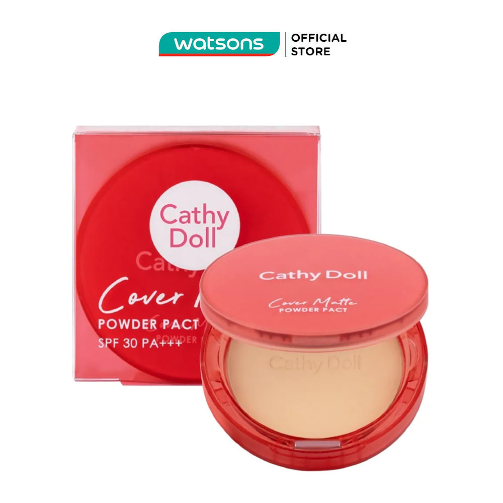 Phấn nền cathy doll mịn lì cover matte powder pact spf30 pa+++ 12g