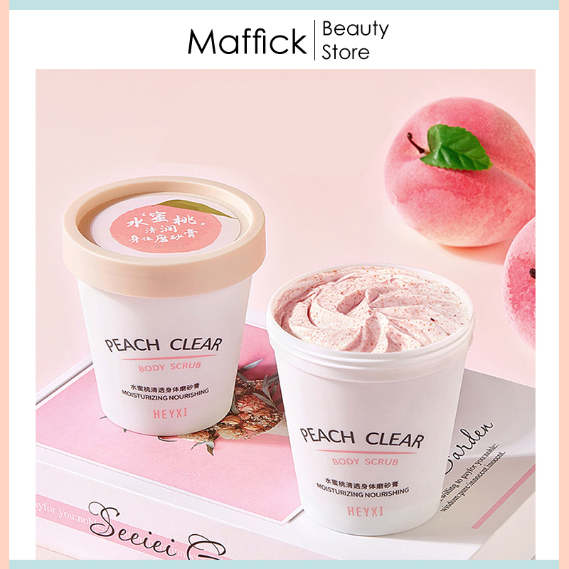 Muối tắm body đào Heyxi loại bỏ bã nhờn, giảm mụn lưng, mịn da, se khít lỗ chân lông giúp cho da sáng hồng tự nhiên HTTBC1 Maffick giá rẻ