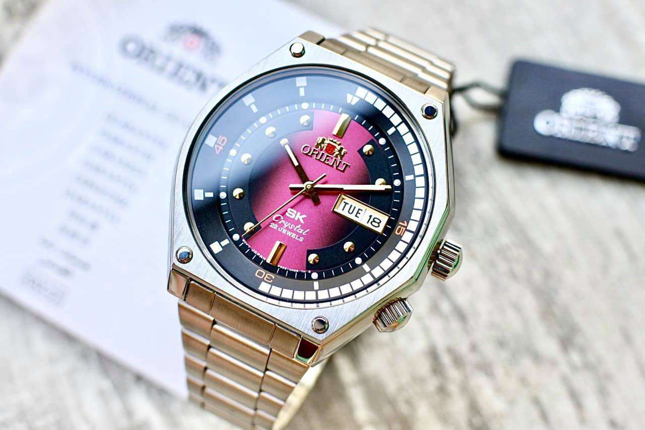 Đồng Hồ Cơ Nam SK Mặt Lửa Cao Cấp Chống Nước Chống Xước Automatic
