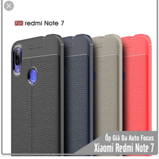 Ốp lưng Xiaomi Redmi Note 7 silicon giả da chống sốc Auto Focus (đen) cam kết sản phẩm đúng mô tả chất lượng đảm bảo