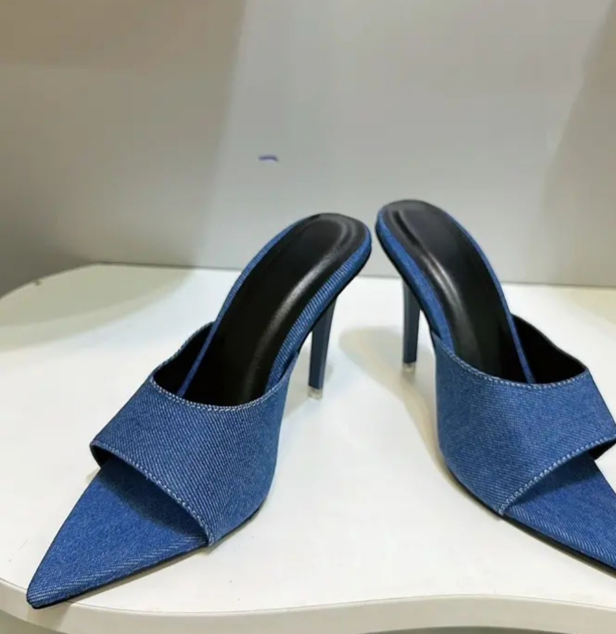 dép cao gót 9cm mũi nhọn gót nhọn siêu xinh