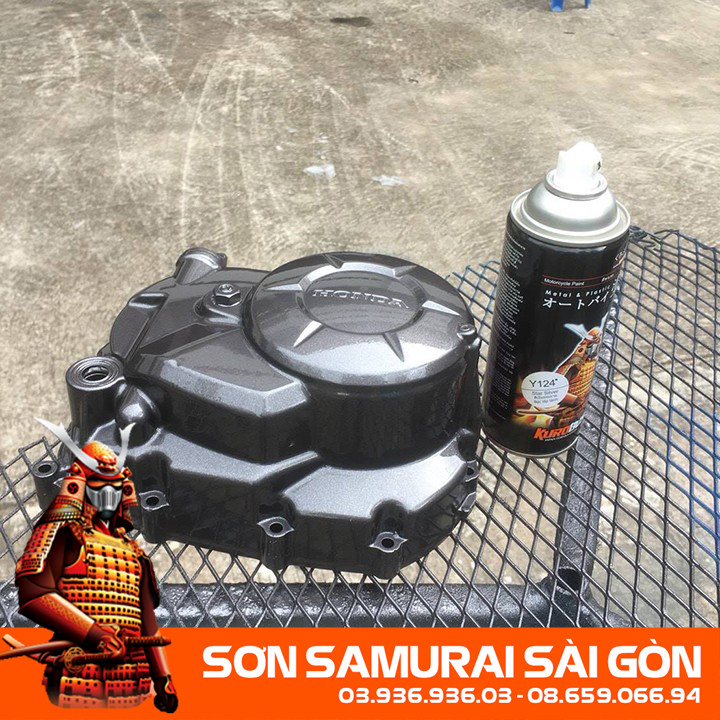Sơn samurai y124* bạc lấp lánh chính hãng - sơn phun xe máy kurobushi/ samurai sài gòn