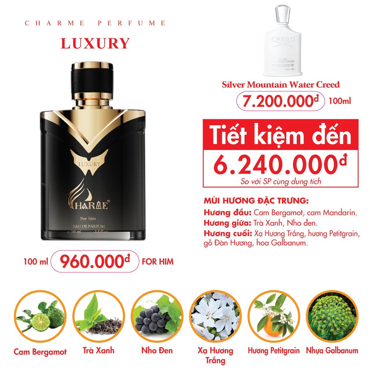 Nước hoa luxury 100ml ( vỏ hộp cứng )