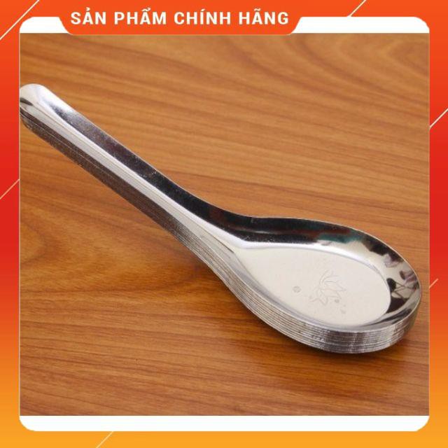 Combo 10 thìa inox hoa sen, Thìa ăn phở
