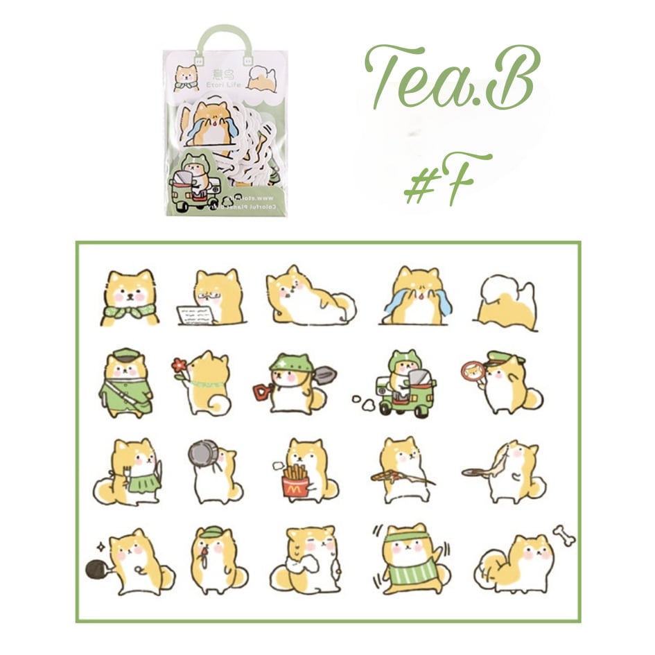 Bộ 40 Sticker (Miếng Dán) Trang Trí DIY (Tea.B_ST37)