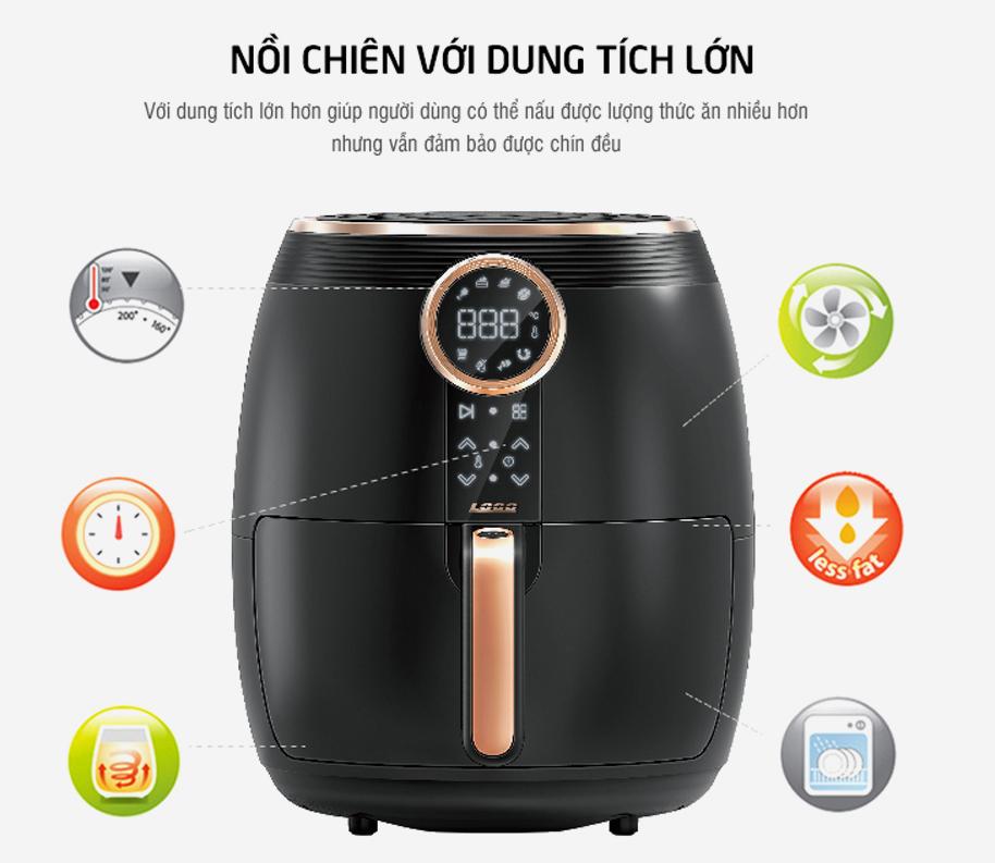 Nồi chiên không dầu điện tử Lock&Lock EJF376BLK 4L