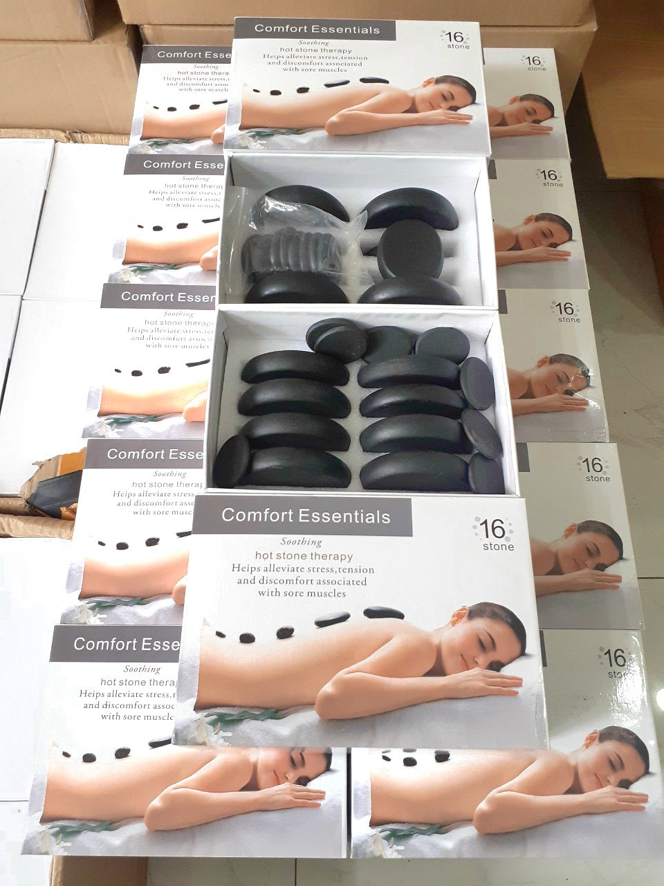 Bộ đá nóng 16 viên massage SPA cao cấp