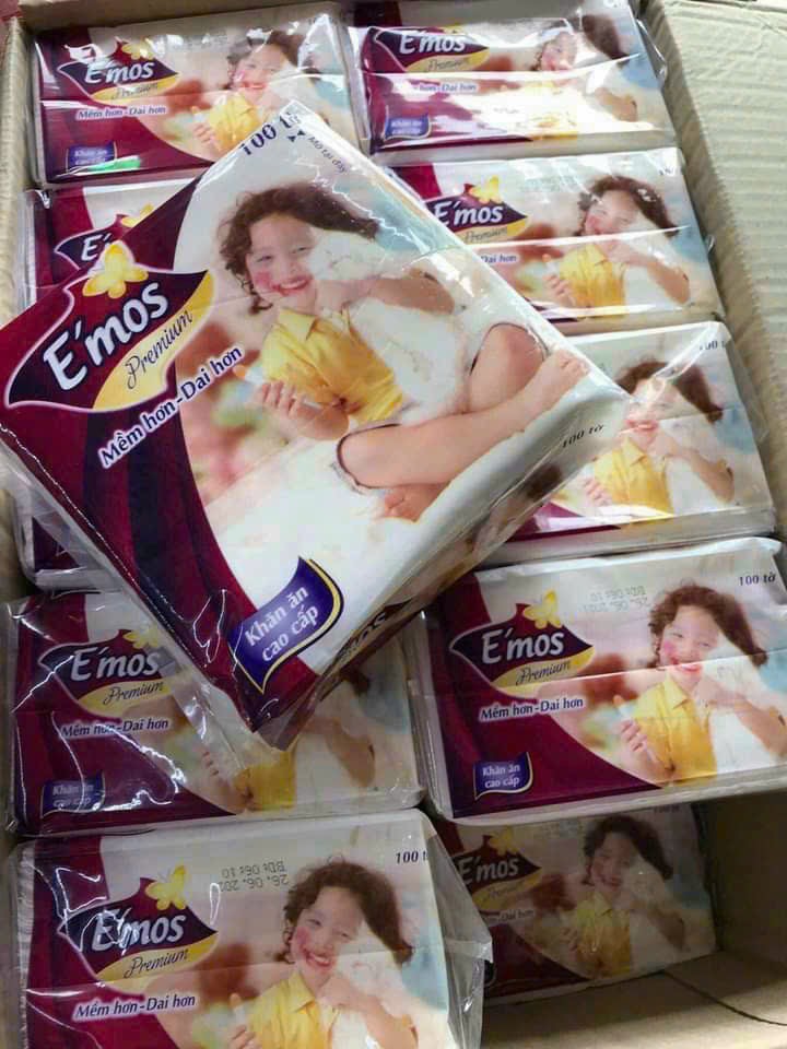 Khăn giấy vuông Emos set 10 bịch