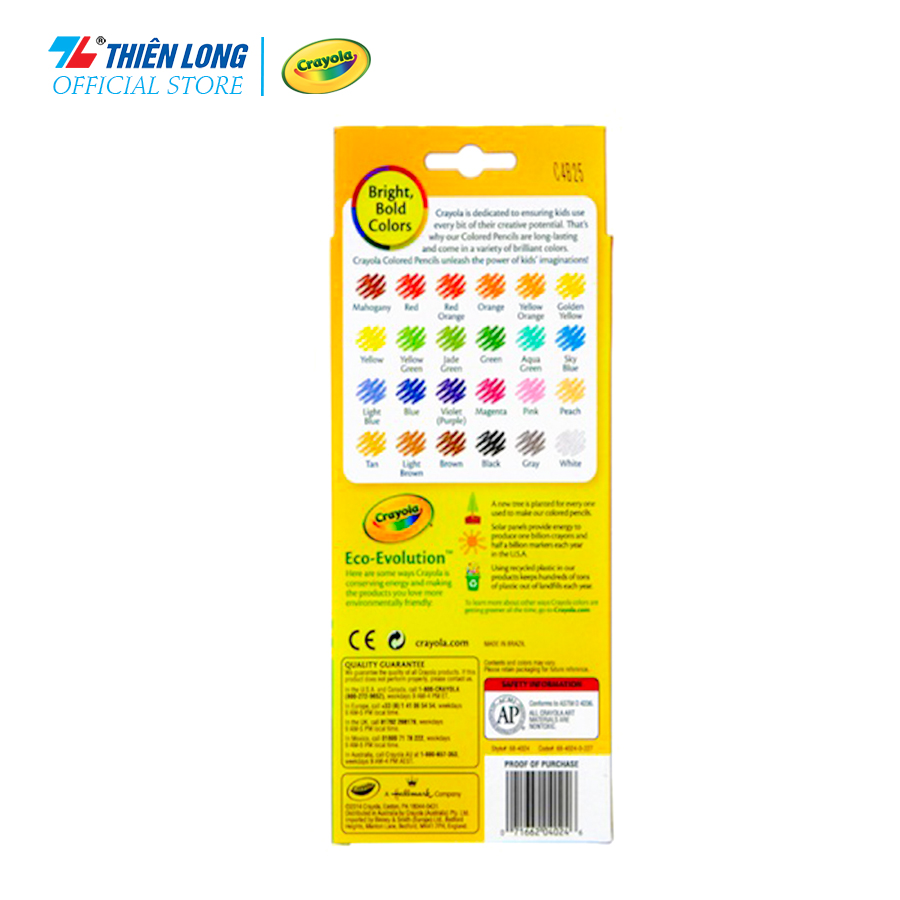 Hộp 24 cây chì màu Crayola Colored Pencils