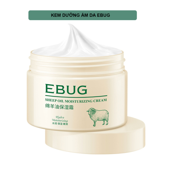 Kem dưỡng da mỡ cừu EBUG Sheep Oil Moisturizing Cream 140g  dưỡng ẩm, làm mềm mịn da, thúc đẩy tái tạo giúp da trở nên mềm mại, mịn màng .