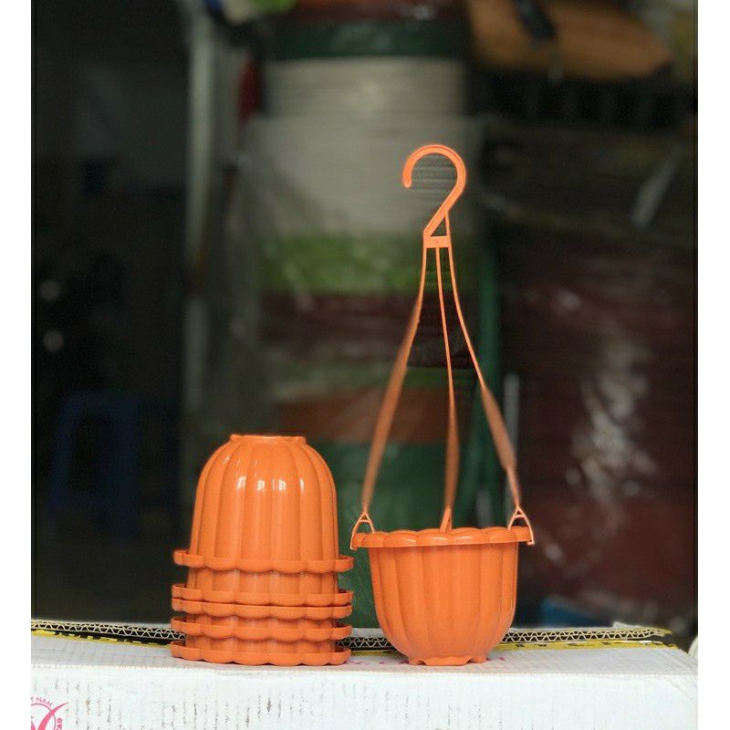 combo 10 chậu treo hình bí size nhỏ mini 11x8cm.