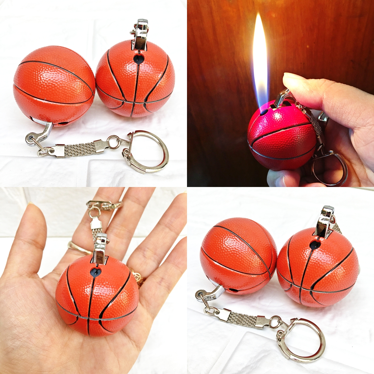 Bật Lửa Móc Khoá Hình Trái Bóng Rổ Siêu Cute (Xài Gas)