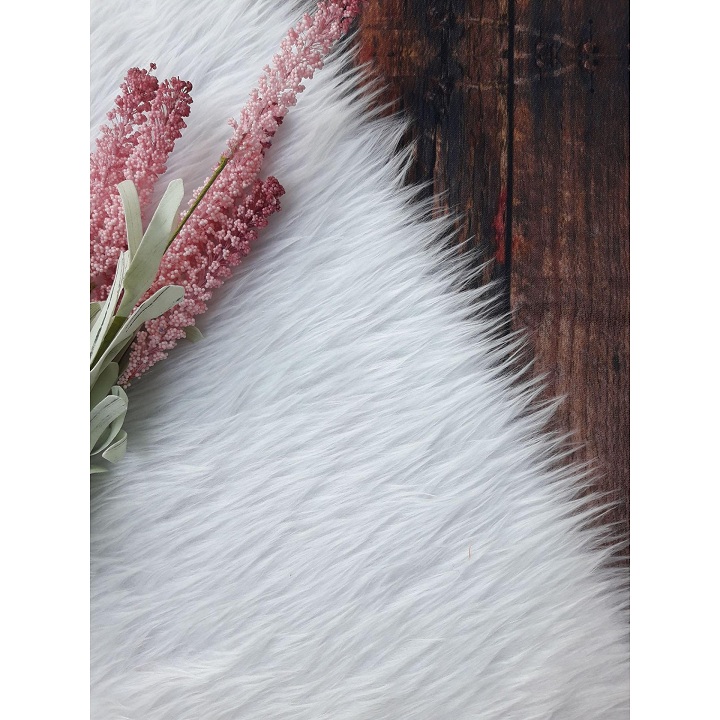 Thảm Lông Thú Chụp Ảnh Màu Trắng 40x50cm
