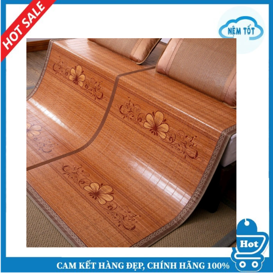 ✅SIÊU RẺ ĐẸP🛑 Chiếu Tre Tây Bắc thiết kế gấp đôi, Chiếu Tre Lông Phụng, Trúc Vân Gỗ loại 1 in 3D bền đẹp size 1m6/1m8x2m NỆM TỐT