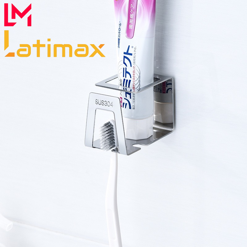 BÁO GIÁ Kệ De Bàn Chải Đánh Răng Dán Tường | Shopee Lazada Sendo Tiki mới nhất 16 Kệ Để Bàn Chải Đánh Răng Cá Nhân 3 Rãnh Treo Ly Xúc Miệng Inox 304 Latimax - Dán Tường Không Khoan Đục