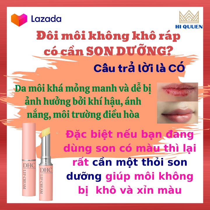 Son DHC dưỡng môi HỒNG Nhật Bản ( 4 MÀU ) Hi Queen