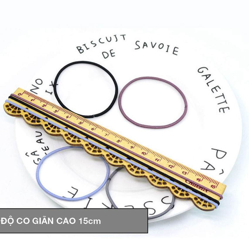 Set 100 dây cột tóc nữ đẹp dễ thương ( có túi Zip) CT01