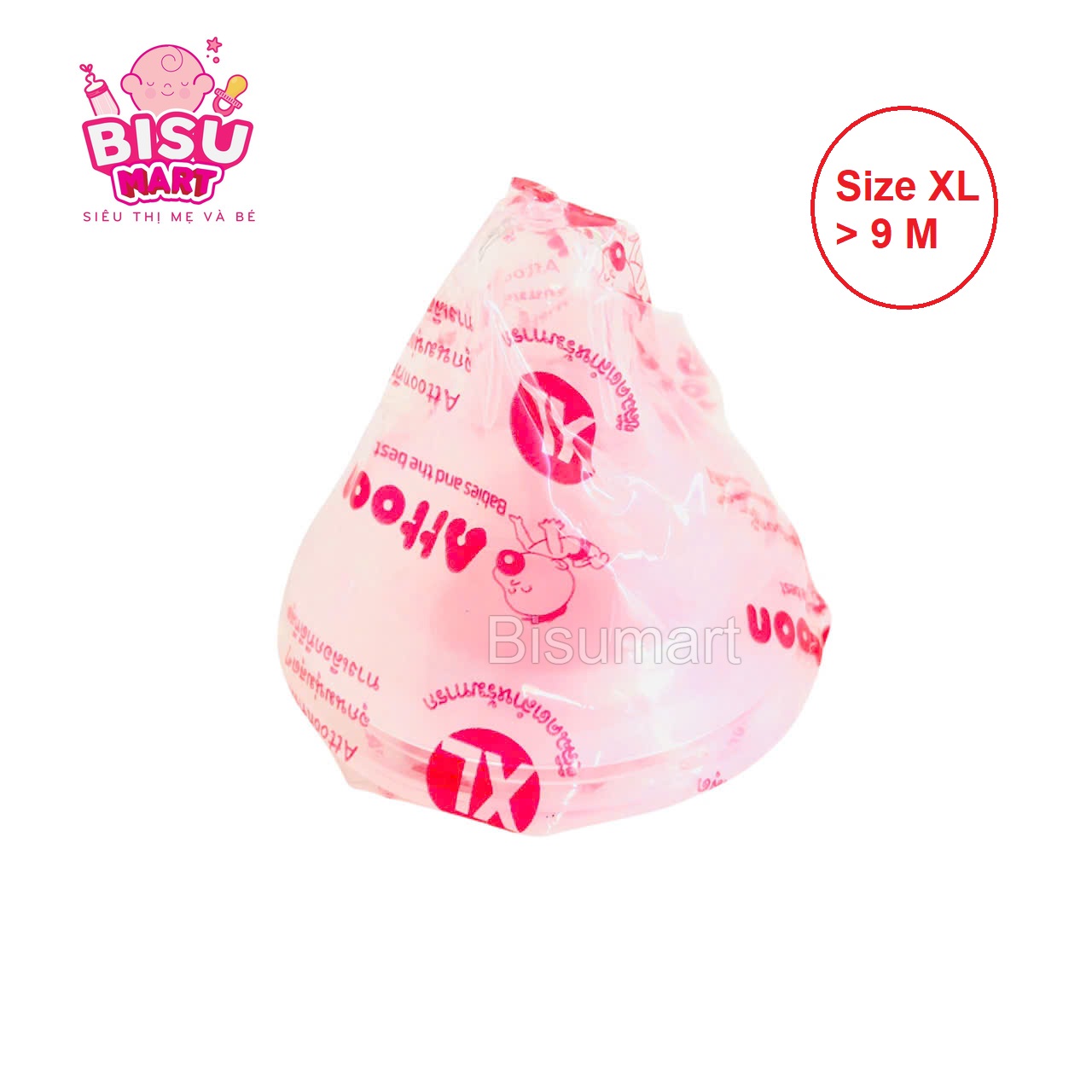 Núm vú cổ rộng silicon siêu mềm Attoon cho bé Size M L XL