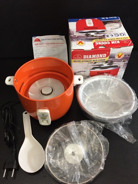 Nồi cơm điện Kim Cương 0.3 lít nắp kính rời