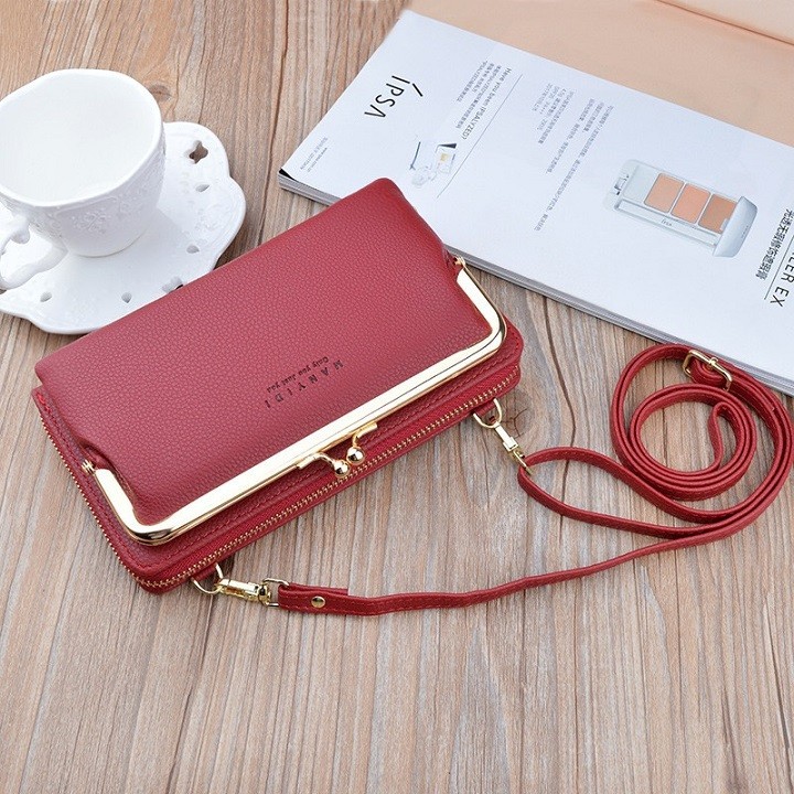 Túi đeo chéo đựng điện thoại Manyidi da sần MDT18