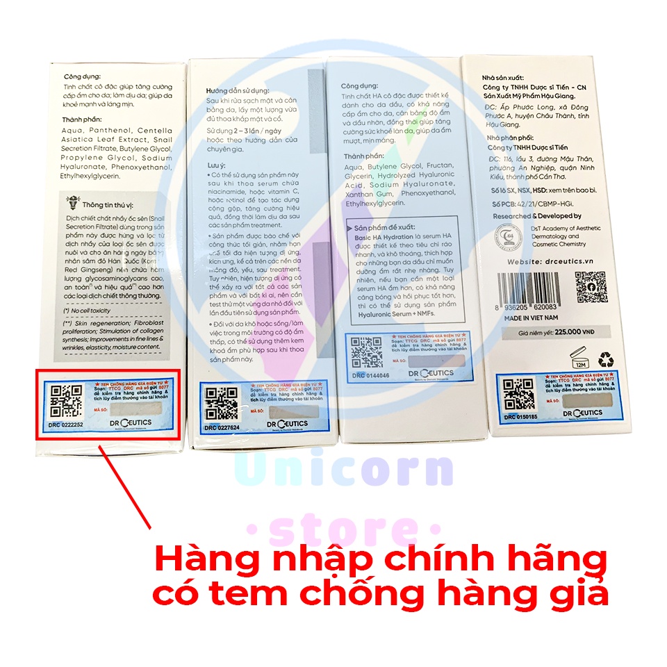 Tinh Chất Cấp Ẩm và Phục Hồi Da Chuyên Sâu Cho Da Dầu Mụn DrCeutics B5 Basic Hydration 5% 30g