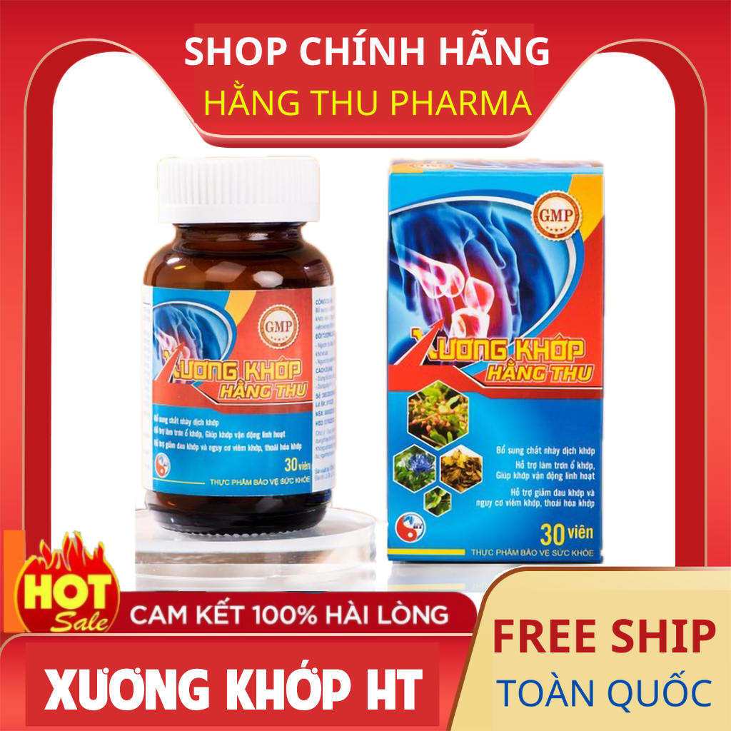 Xương khớp hằng thu bổ sung chất nhầy dịch khớp, giảm nguy cơ thoái hóa khớp, kích thích sản xuất sụn khớp 30 viên - hằng thu pharma