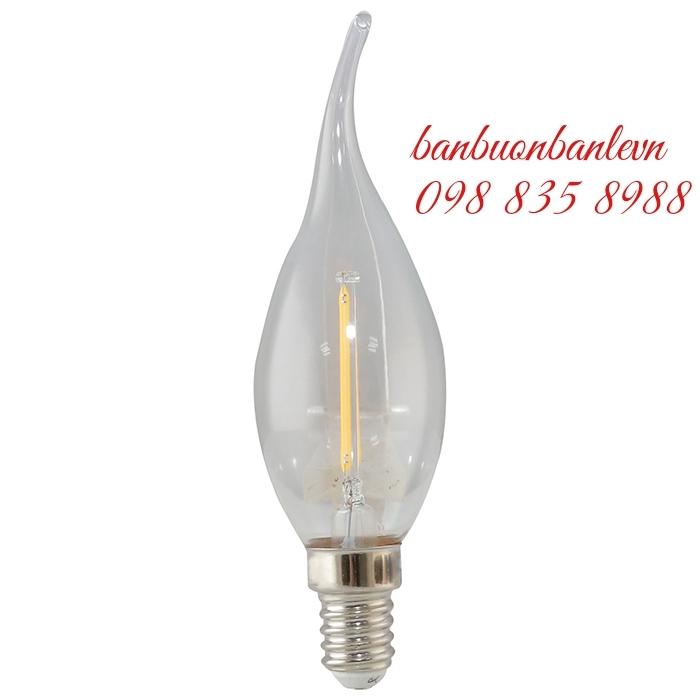 Bóng đèn LED nến dây tóc 2,5w Rạng Đông