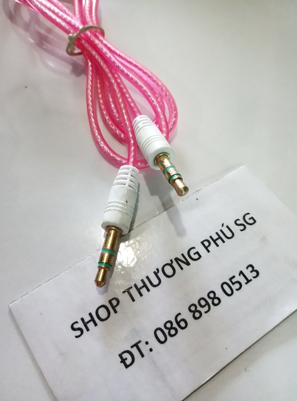 [HCM]Cáp âm thanh 2 đầu 3.5mm (3 điểm cực): Cáp dài 1M