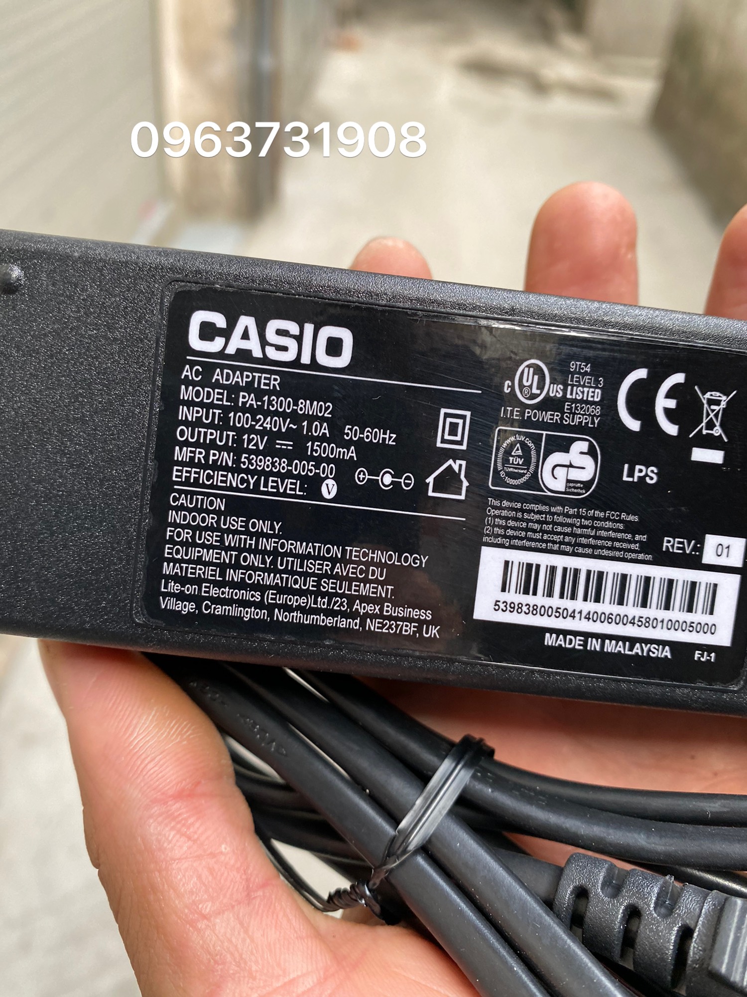 Cục nguồn đàn casio CTK-731 nguyên bản Casio cung cấp
